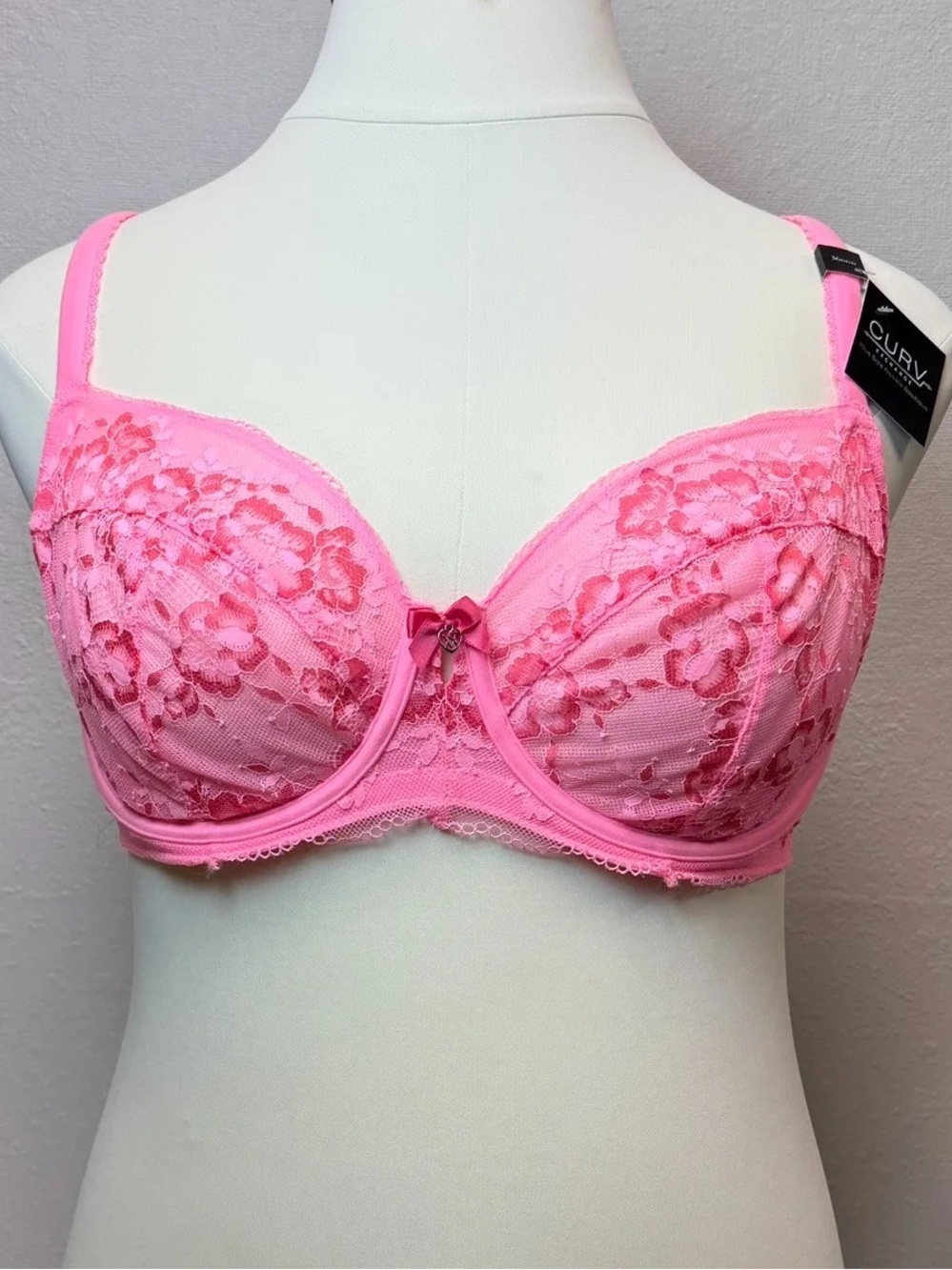 Victoria's Secret Pink Unlined Lace Demi Bra - New! - Size 36DDD